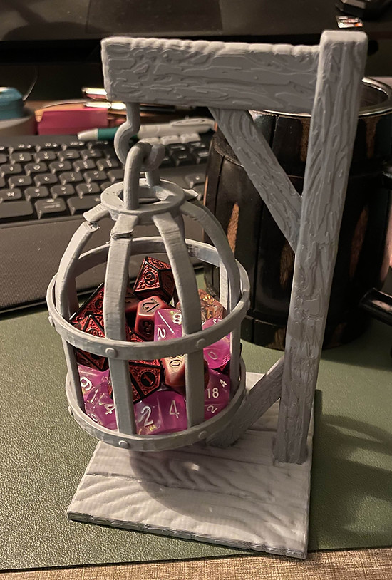 3D printed dice jail